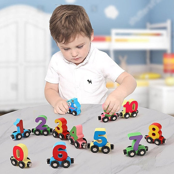 Wooden Digital Train Toy Set - Kids' Gift