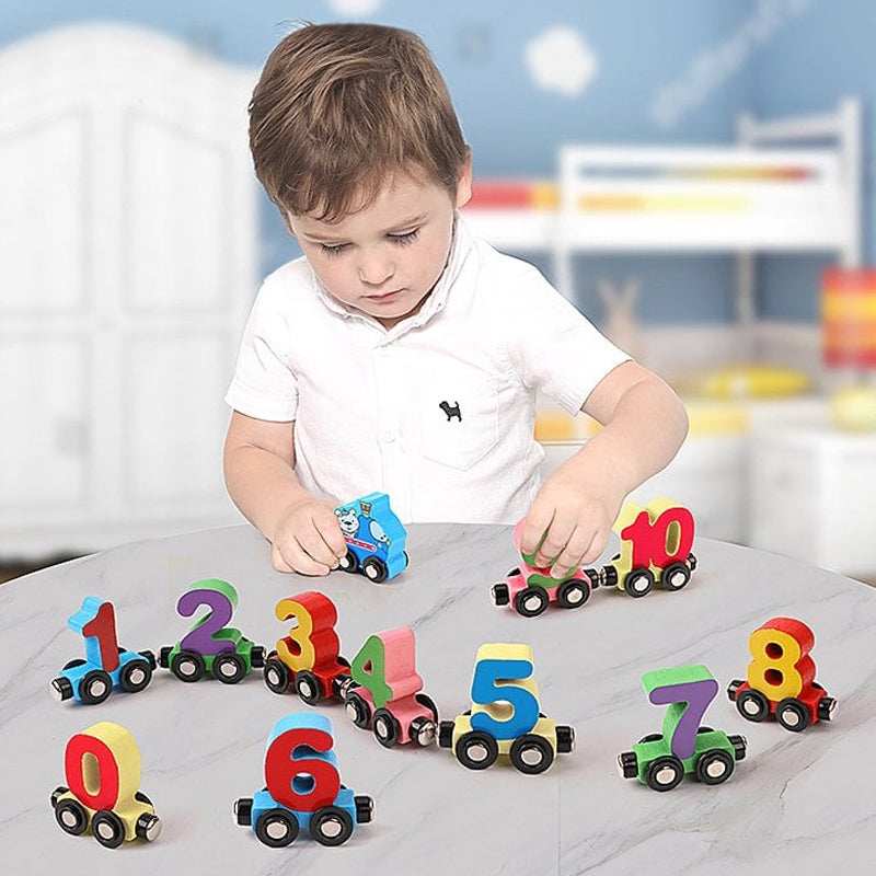 Wooden Digital Train Toy Set - Kids' Gift