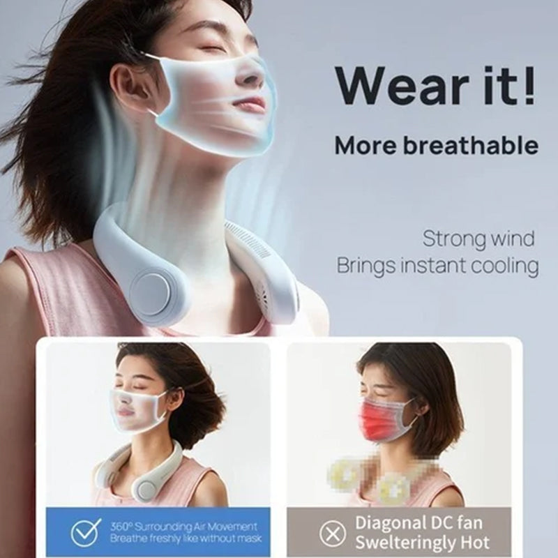 Hands-Free Portable Bladeless Neck Fan