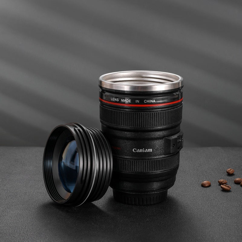 Camera Lens Inspired Insulated Mug Coffee Mug