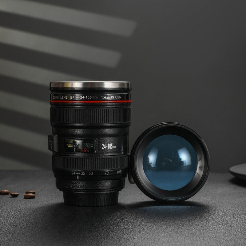 Camera Lens Inspired Insulated Mug Coffee Mug