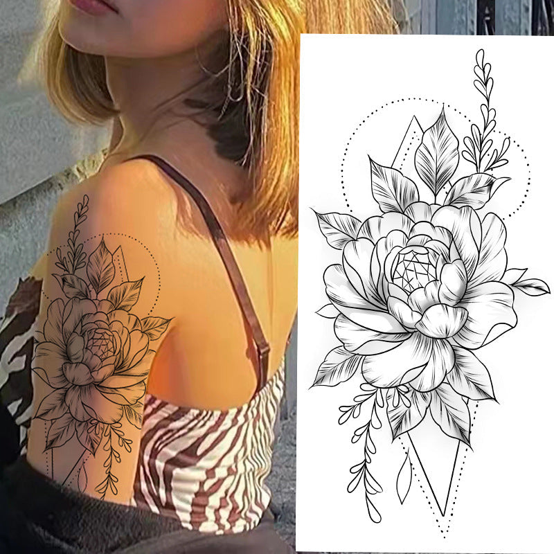 Sketch Flower Tattoo Stickers