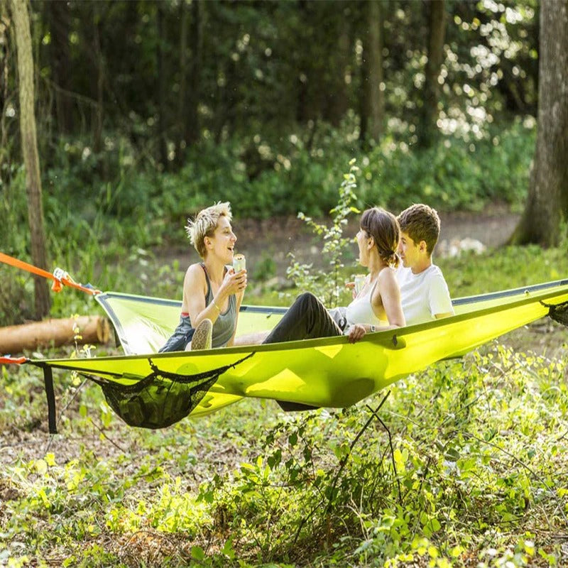 Portable 3 Point Multi-Person Triangle Hammock for Outdoor Camping, Backyard