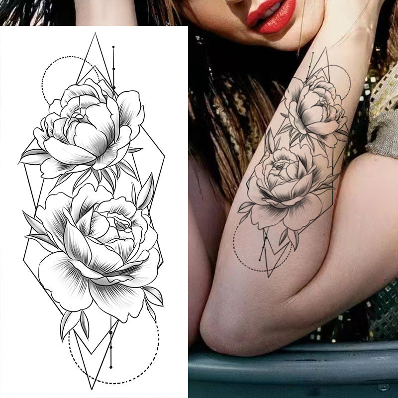 Sketch Flower Tattoo Stickers