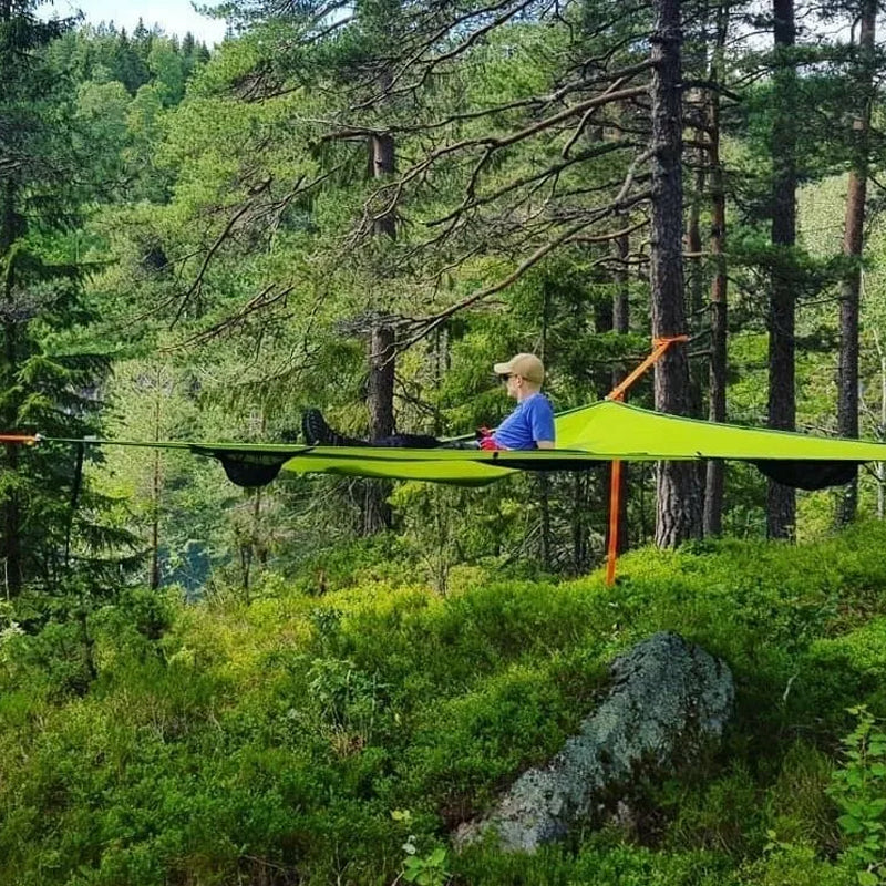 Portable 3 Point Multi-Person Triangle Hammock for Outdoor Camping, Backyard