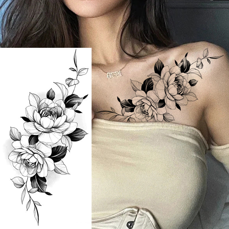 Sketch Flower Tattoo Stickers