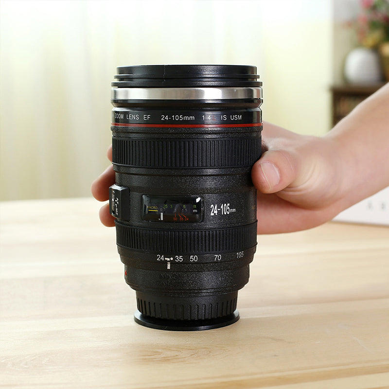 Camera Lens Inspired Insulated Mug Coffee Mug