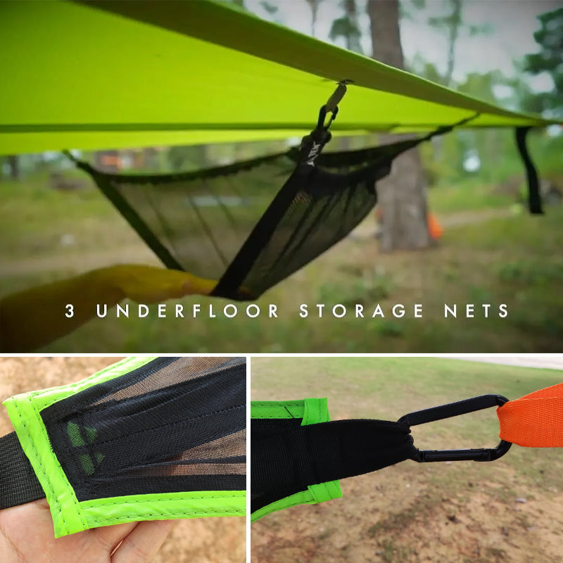 Portable 3 Point Multi-Person Triangle Hammock for Outdoor Camping, Backyard