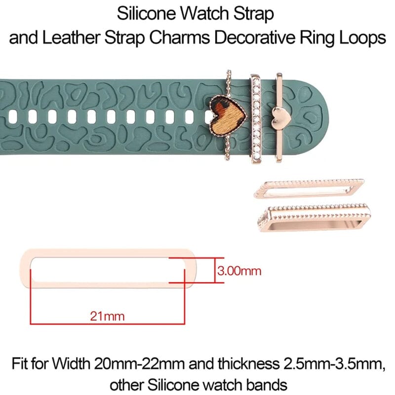 Apple Watch Silicone Bands Decorative Rings