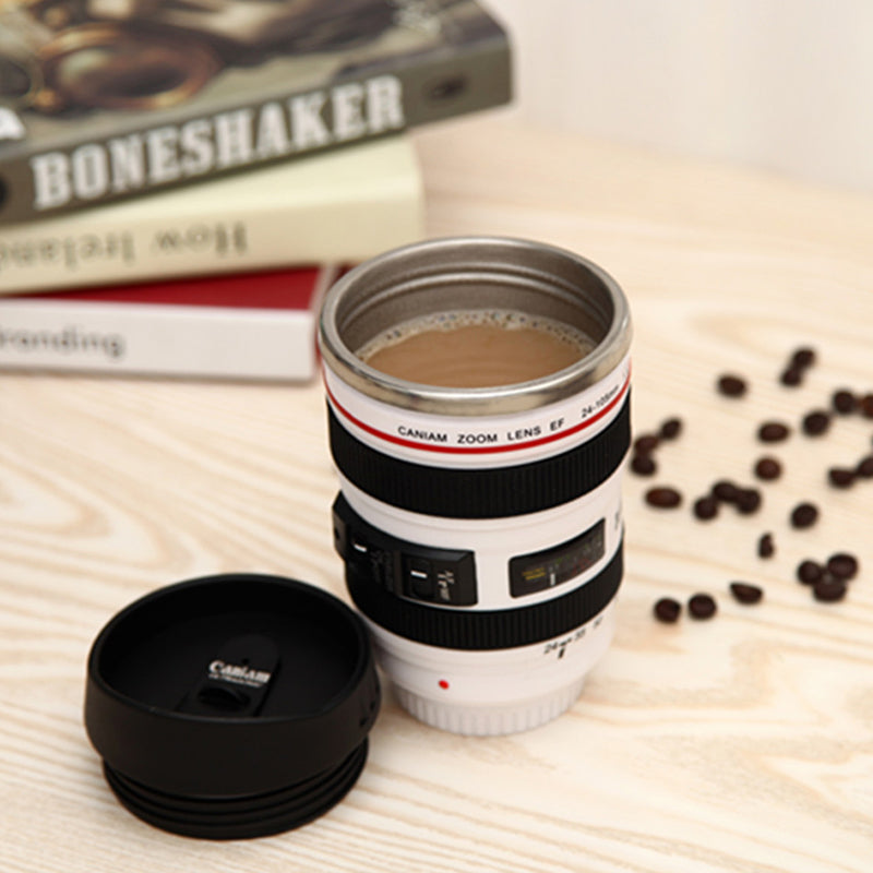 Camera Lens Inspired Insulated Mug Coffee Mug