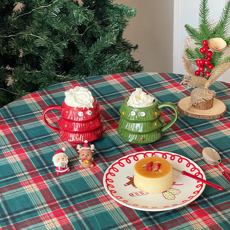 Creative Big Eyes Christmas Tree Mug