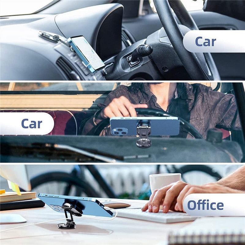 Magnetic Metal Folding Car Phone Holder