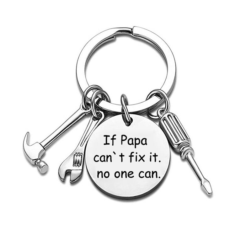 Novelty Handyman Repair Tool Charm Keychain - Gift for Dad