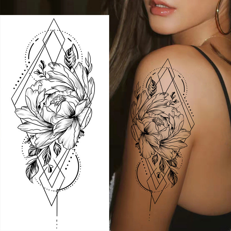 Sketch Flower Tattoo Stickers