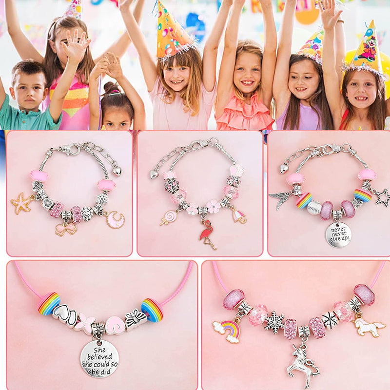 68pcs Charm Bracelet Making Kit for Girls