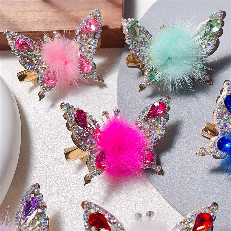 Flying Butterfly Hairpin Colorful Cute Hair Clip for Girls