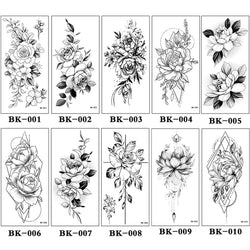 Sketch Flower Tattoo Stickers