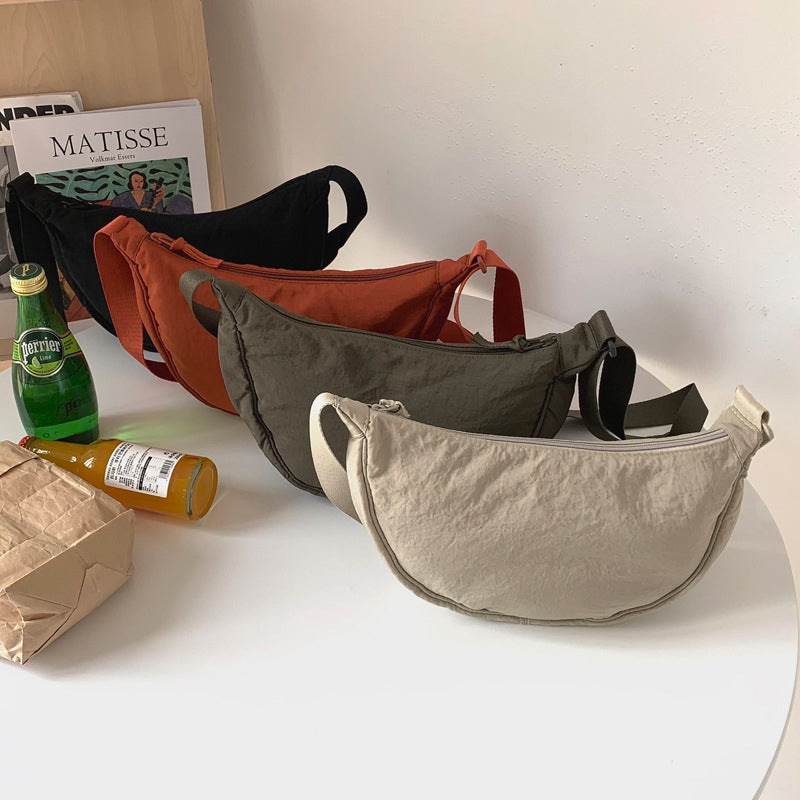 🌈Minimalist Dumpling Shape Casual Canvas Crossbody Bag