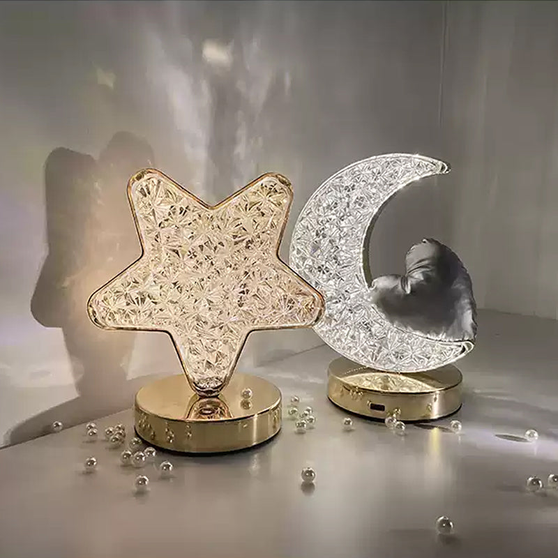 Star Moon Metal Table Lamp