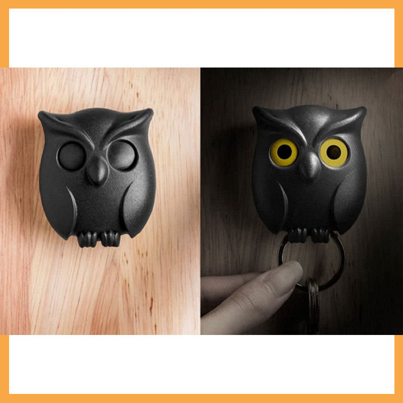 🦉The Key Guard is a Reliable Owl - Cute Night Owl Key Holder with Auto Open Close Eyes