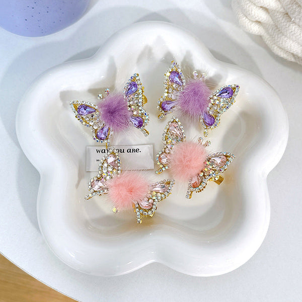 Flying Butterfly Hairpin Colorful Cute Hair Clip for Girls