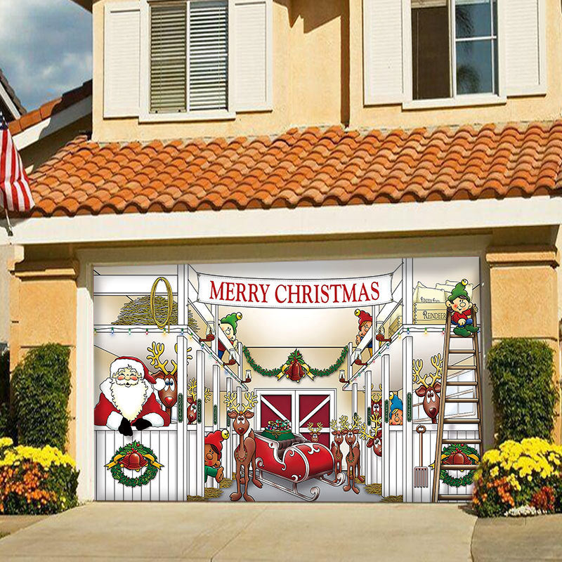 Christmas Garage Door Banner Decoration