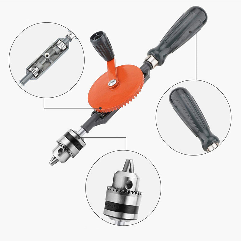 Double Pinions Crank Drill Tool