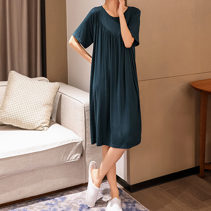 Women's Super Soft Short Sleeve Loose Plus Size Nightdress