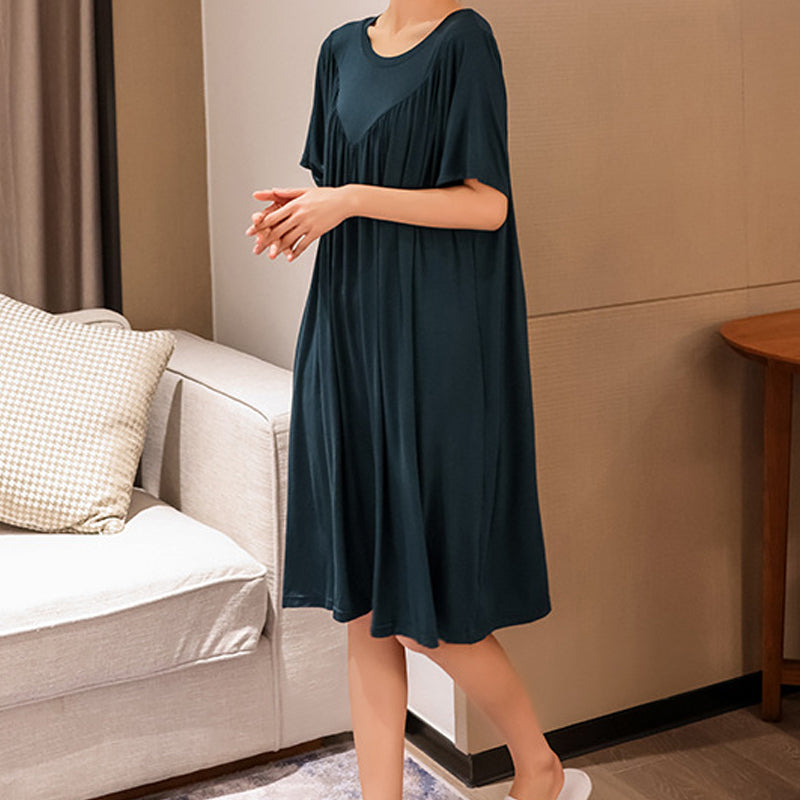 Women's Super Soft Short Sleeve Loose Plus Size Nightdress