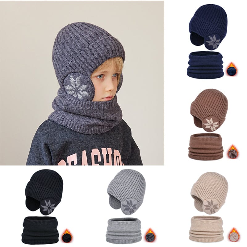 Winter Beanie Hat Scarf Sets Unisex Warm Knit Hat for Kids and Adults