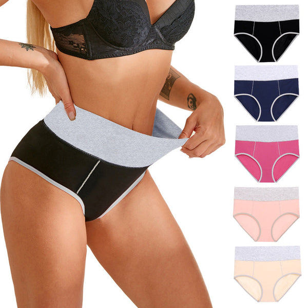 Ladies High Waist Knickers Plus Size Cotton Briefs