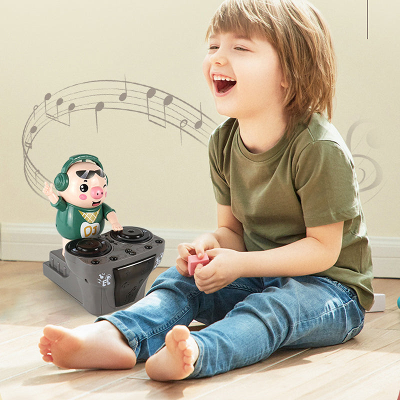 Electric DJ Swinging Piggy Toy