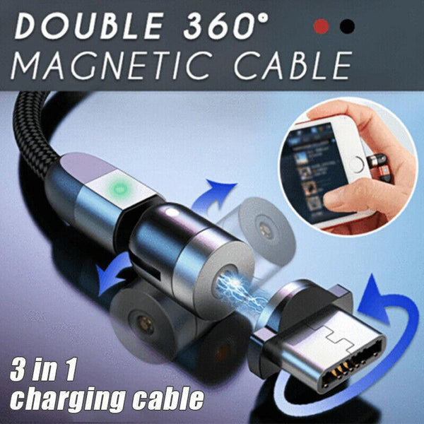 3-in-1 Design 360° Magnetic Cable