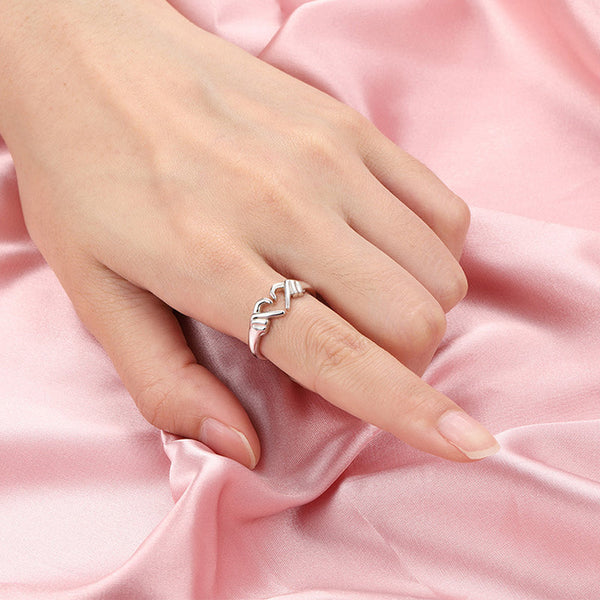 ‘I Love You Forever’ Heart Couple Ring