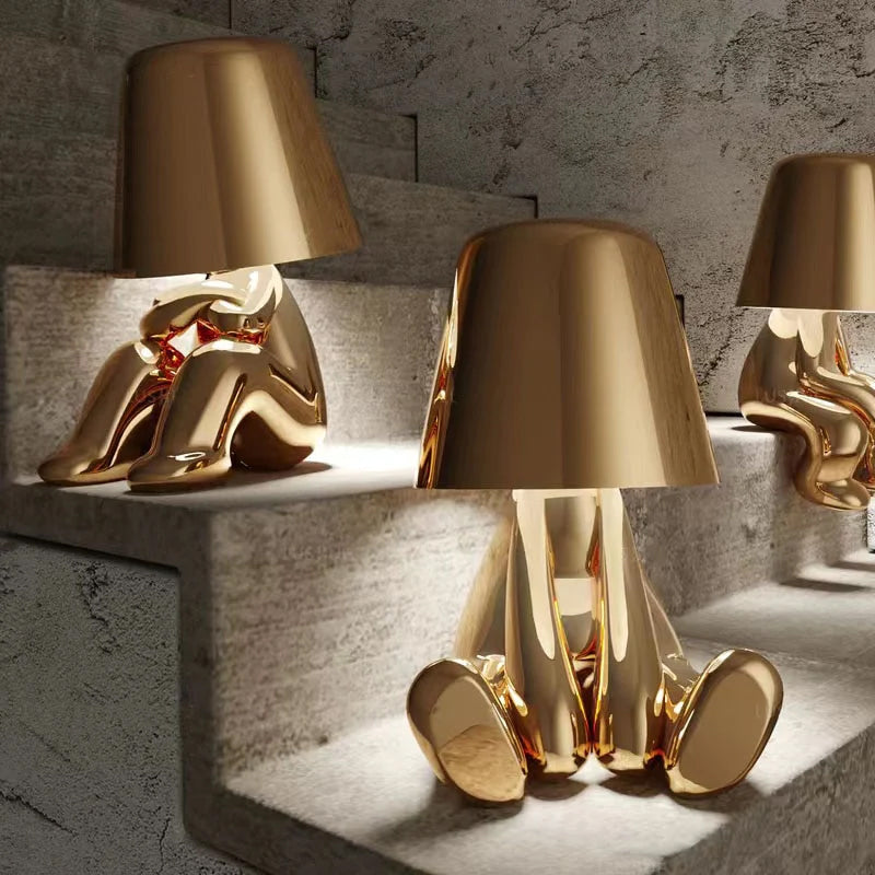 Golden Little Man Touch LED Table Lamp