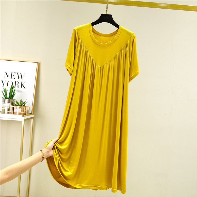 Women's Super Soft Short Sleeve Loose Plus Size Nightdress