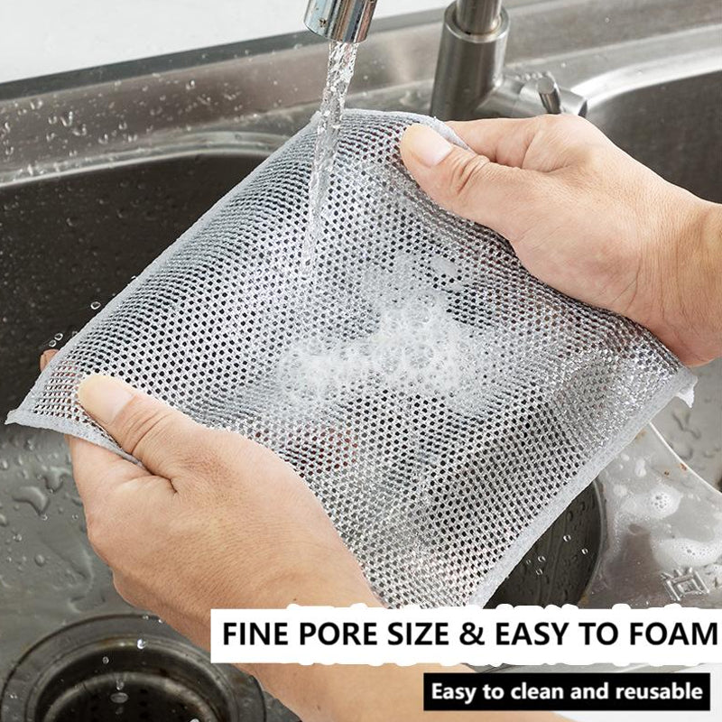 Multi-Purpose Non-scratch Wire Dish Cloth for Wet and Dry