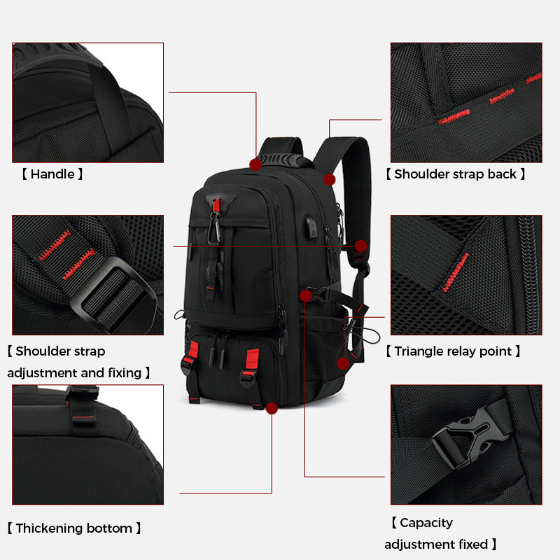 Large Capacity Expandable Travel Backpack