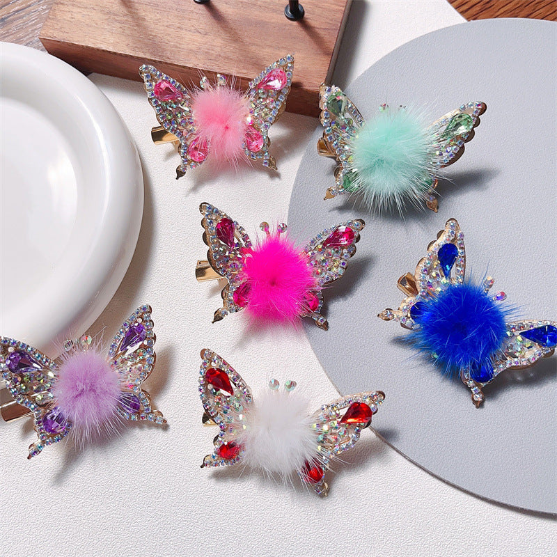 Flying Butterfly Hairpin Colorful Cute Hair Clip for Girls