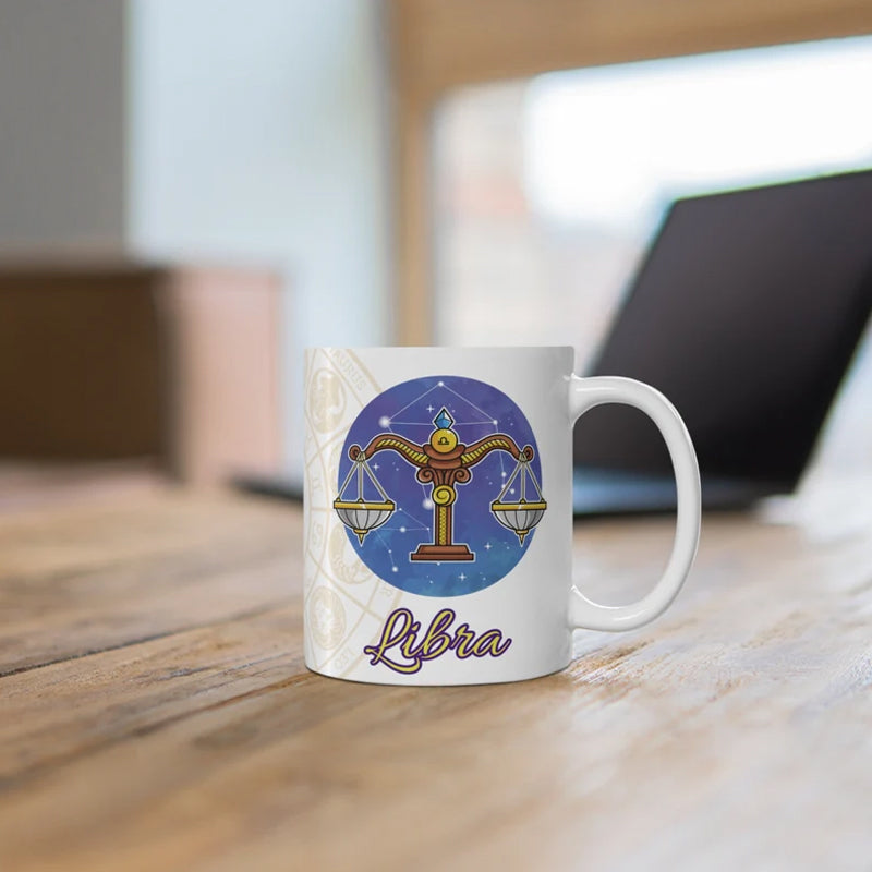 Libra Sign Coffee Cup Birthday Gift Mug