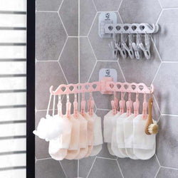 Travel Portable Folding Clothes Clips Rack