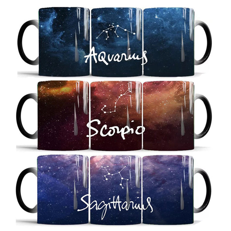 Zodiac Color Changing Magic Mugs, Heat Sensitive Ceramics Cups