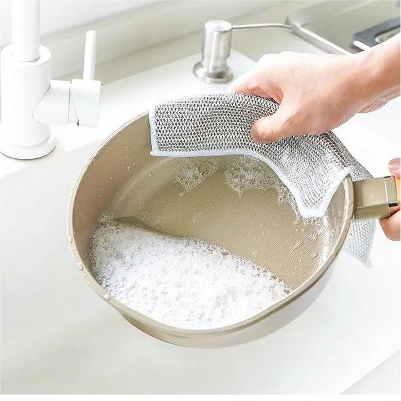 Multi-Purpose Non-scratch Wire Dish Cloth for Wet and Dry