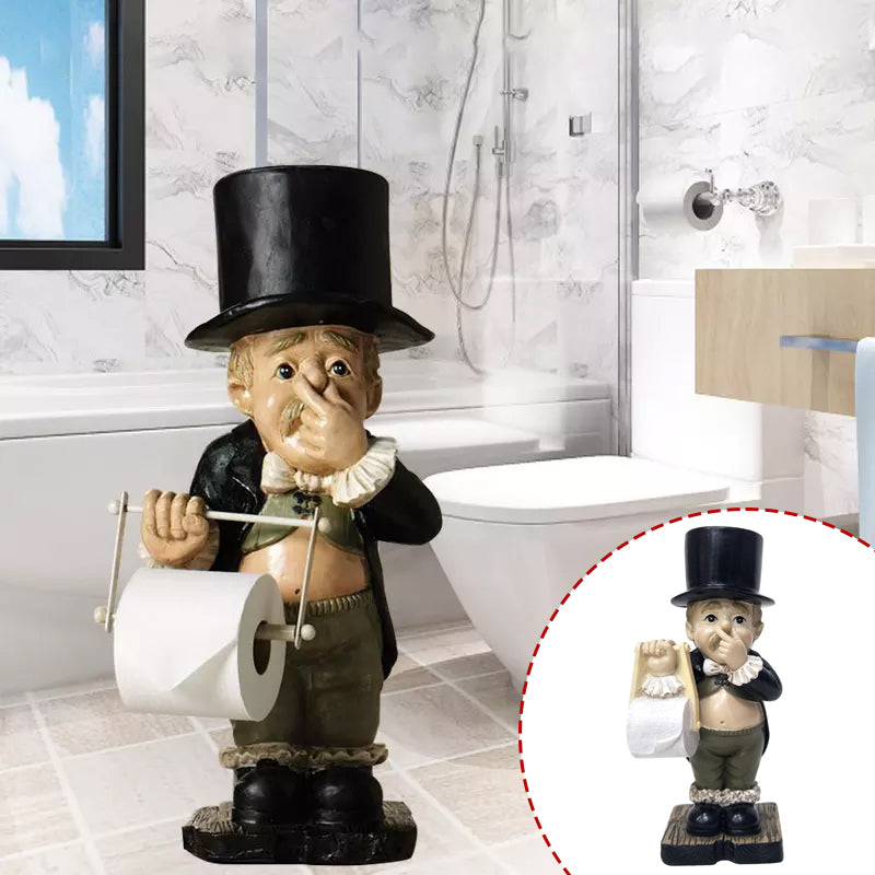 Gentleman Paper Towel Holder Decoration