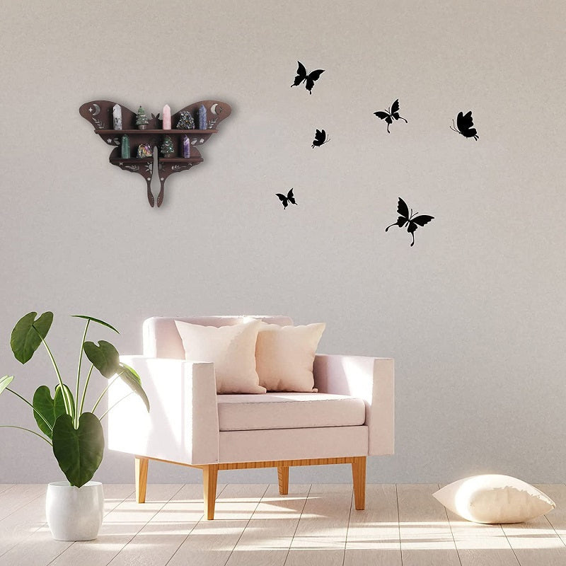 Luna Moth Lamp Crystal Shelves