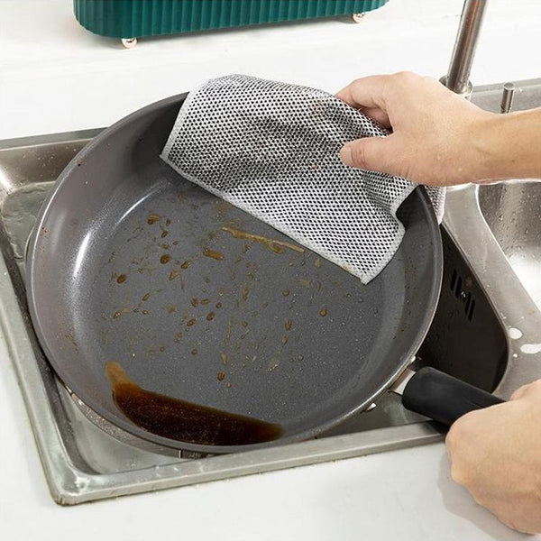 Multi-Purpose Non-scratch Wire Dish Cloth for Wet and Dry