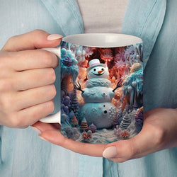 3D Christmas Snowman Mug