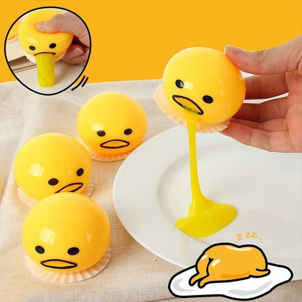 Interesting Egg Yolk Print Ball Stress Relief Toy