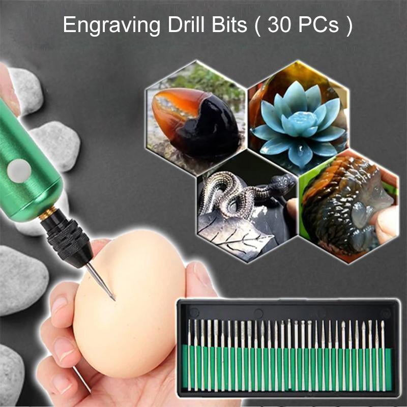 30 PCs Engraving Drill Bits