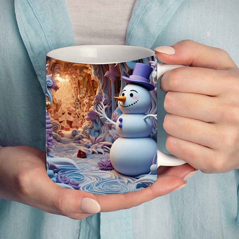 3D Christmas Snowman Mug